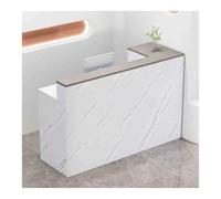 Moderno Marmo Grigio Ufficio Reception Desk Retail Checkout Contatore Semplice Display Cash Desk per Abbigliamento & Minimarket Orientamento Sinistra 100 cm.