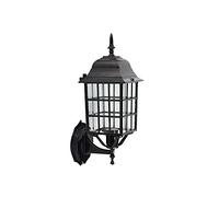 Moderno minimalista nero puntato a punta da esterno lanterna in alluminio in alluminio lampada da parete per parete trasparente lampade per pareti in vetro in vetro impermeabile e luci del portico
