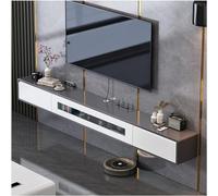 Moderno mobile da parete per TV, con ripiani e sportello, 120 cm di diametro