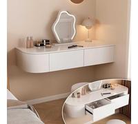 Moderno mobile per il trucco con cassetti, scrivania angolare adatta alle famiglie, semplice comodino galleggiante per camera da letto, tavolo da trucco elegante e funzionale