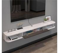 Moderno mobile TV Stand 47.2 "Console multimediale da parete con contenitore bianco centro di intrattenimento per soggiorno elegante soluzione di decorazione domestica design salvaspazio