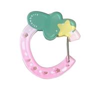 Moderno moschettone portachiavi unisex alla moda acrilico frutta ritaglio arte supporto acrilico per chiavi zaino decorazione portachiavi, Stella Hollow Strawber, Taglia unica