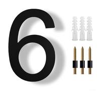 Moderno numero civico galleggiante da 20,3 cm con grande design ombra, numero indirizzo per parete, cancello, garage esterno (6)