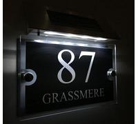 Moderno Numero civico Luce solare 1-9999 nome della strada personalizzabile