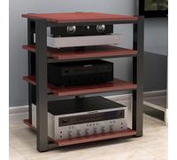 Moderno o Rack, supporto per Hi-Fi Ste da 90 cm, mensola a 4 ripiani per studi di registrazione, hotel e bar, supporto per lettore CD/DVD da pavimento (teak h)