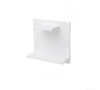 Moderno organizer da parete in plastica per utensili da cucina e decorazione per camera da letto, robusto scaffale in polipropilene con fori personalizzabili, soluzione salvaspazio per vivere (bianco)