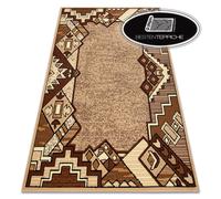 Moderno Originale Bcf Tappeto MORAD Baryton Aztekisch Beige Semplice Pulire