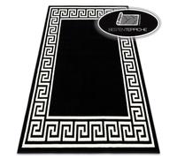 Moderno Originale Bcf Tappeto MORAD Grek Greco Nero Bianco Semplice Pulire