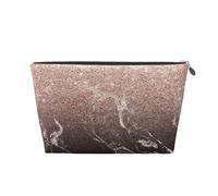 Moderno oro rosa marmo nero rosa glitter, Borsa da toilette Borsa per trucco Borsa per cosmetici Borsa da toilette da viaggio portatile