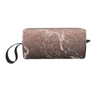 Moderno oro rosa marmo nero rosa glitter, Borsa per il trucco Borsa per cosmetici Borsa da toilette da viaggio portatile Borsa per trucco Organizer