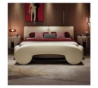 Moderno Panca in ecopelle, panche for camera da letto creativa, sgabello poggiapiedi, panca for la fine del della , for interni for ingresso, soggiorno Panche punta letto(Bianco,180*50*40cm)