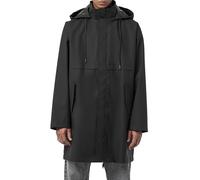 Moderno parka unisex con cappuccio e dettagli ben studiati, giacca impermeabile per ogni stagione, Nero , XXL
