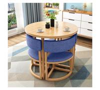 Moderno piccolo tavolo da pranzo rotondo da 80 cm, per ufficio, ricevimento e spazi conferenze, design salvaspazio per appartamenti, studi, balconi e saloni di bellezza, ideale per l'allenamento del