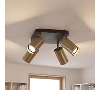 Moderno Plafoniera In Ottone 4 Fiamme Versatile Lampada EYE