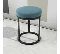 Moderno poggiapiedi ottomano in velluto con gambe in metallo dorato, sgabello imbottito per soggiorno e camera da letto, mobili in stile metà secolo, sgabello chic per la decorazione della casa