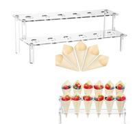 Moderno porta cono a 12 fori per presentare dessert, insalate e snack con un sofisticato fascino da tavolo