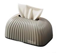 Moderno porta fazzoletti minimalista con meccanismo a molla per una facile ricarica, robusto dispenser di tovaglioli in plastica HIPS per soggiorno, tavolo e tavolo da pranzo (grigio)