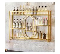 Moderno portabottiglie da parete elegante da appendere in vetro per cucina, bar, conservazione ed esposizione, perfetto per decorare la casa e divertente design salvaspazio