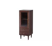 Moderno portabottiglie e bar in legno massello, mobiletto laterale TV in rovere con doppio cassetto portaoggetti design minimalista per soggiorno, versatile armadietto per liquori e bar (100 cm)