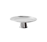 Moderno portafrutta in acciaio inox, cestino rotondo con piedistallo per esporre frutta, snack, pane e verdura, elegante centrotavola da cucina e decorazione per la casa