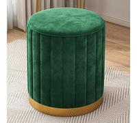 Moderno pouf rotondo in velluto con coperchio rimovibile, elegante sgabello a forma di fungo per soggiorno, camera da letto o vanità, decorazione per la casa chic e salvaspazio.