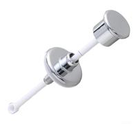 Moderno pulsante di scarico della cisterna del WC in ABS, interruttore di ricambio per serbatoio WC, attuatore per coperchio del bagno argento con meccanismo di facile installazione per serbatoi