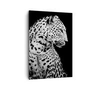Moderno Quadro su Tela 50x70 cm Verticale Africa Bianco e Nero - 4919