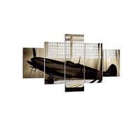Quadro su Tela 125x70cm Aerospazio Hangar volo storico Stampe Immagini Murale