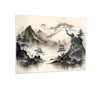 Moderno Quadro su Vetro 70x50 cm Stampe da Parete Paesaggi Vintage - 5777 | Asia Giappone Visualizzazione Quadro Decorativo Piccolo Decorazione Murale Arte da Parete Decorazione da Parete ARTTOR
