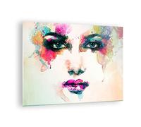 Moderno Quadro su Vetro 70x50 cm Stampe da Parete Persone Maschere - 3050