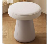Moderno rotondo ol morbido imbottito trucco Cha per camera da letto e soggiorno crema bianco Boucle tessuto ol ol sotto la scrivania posti a sedere design multifunzionale