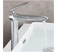 Moderno rubinetto da bagno in ottone - Miscelatore monocomando per acqua calda e fredda per esterni con doppio controllo tubo per lavabo per elegante decorazione del lavandino