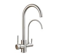 Moderno rubinetto da cucina cromato oro/nero, rubinetto estraibile con filtro dell'acqua a 2/3 vie, miscelatore per acqua calda/fredda, elegante dispenser di bevande per cucine contemporanee (pois