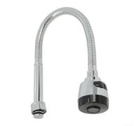 Moderno rubinetto miscelatore per lavello da cucina, con tubo flessibile rotante e ugello a due modalità per una pulizia versatile, struttura in acciaio inox in argento nero