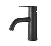 Moderno rubinetto per lavabo in acciaio inox nero - Rubinetto miscelatore monocomando per lavandino del bagno acqua calda/fredda tubi standard UK elegante e dispositivo da bagno