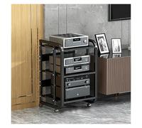 Moderno scaffale AV Media Stand per Home Entertainment, robusto armadio aperto per componenti audio video e console di gioco, design salvaspazio per casa e ufficio