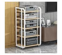 Moderno scaffale AV Media Stand per Home Entertainment, robusto armadio aperto per componenti audio video e console di gioco, design salvaspazio per casa e ufficio