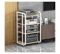 Moderno scaffale AV Media Stand per Home Entertainment, robusto armadio aperto per componenti audio video e console di gioco, design salvaspazio per casa e ufficio