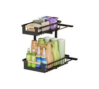 Moderno scaffale per pianificare sotto il lavandino con ripiani rimovibili e design piccolo, installazione semplice, ideale per il disordine Easy Living mensola da bagno impermeabile