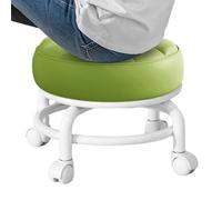 Moderno sedile a rotelle - Sgabello Rotondo Basso In Pelle PU Sgabello Girevole Con Ruote Universali | Sgabello Mobile Leggero, Sgabello Basso Rotondo Per Ufficio Salone Di Parrucchiere Di Cui