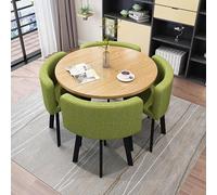 Moderno set da pranzo composto da 4 sedie e tavolo, per cucina, soggiorno, ufficio o sala conferenze, mobili compatti per sala da pranzo o balcone, soluzione salvaspazio per comfort e tempo libero