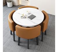 Moderno set da pranzo con sedie imbottite per soggiorno, balcone o sala da pranzo