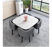 Moderno set da pranzo da 5 pezzi con sedie imbottite, mobili da cucina e sala da pranzo, per 4 angoli colazione e soggiorno, B90 cm