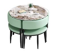 Moderno set da pranzo da 5 pezzi per tavolo da cucina quadrato/rotondo con 4 eleganti sedie. Mobili eleganti per piccole sale da pranzo e riunioni.