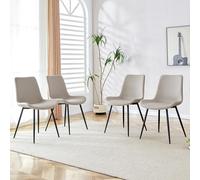 Moderno set da pranzo rotondo con vano portaoggetti e quattro sedie, set minimalista per sala da pranzo in effetto legno con accento in vetro e spazio di archiviazione, tavolo da soggiorno con