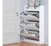 Moderno set da scrivania con specchio illuminato, toeletta per camera da letto, sgabello imbottito, 2 cassetti grandi, piano in vetro temperato nero, elegante regalo da donna (grigio e nero, 50,8 cm)