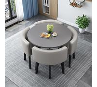 Moderno set da tavola rotondo/quadrato da 80 cm, con 4 sedie alla moda in legno per la cucina e la conferenza per la reception e la sala da pranzo