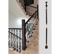 Moderno set di 15 montanti per scale da 81,3 cm, colore nero, per gradini in legno e cemento, per interni ed esterni, colonne ed eleganti montanti