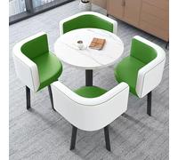 Moderno set di 4 tavolini da salotto per sala conferenze e ricevimenti, tavolo da pranzo e club da ufficio con sedie, ideale per piccole sale conferenze e set di negoziazione