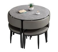 Moderno set di 45 pezzi tavolo da pranzo quadrato o rotondo tavolo da cucina con 4 sedie perfetto per piccoli spazi, arredamento contemporaneo per sale da pranzo e riunioni.
